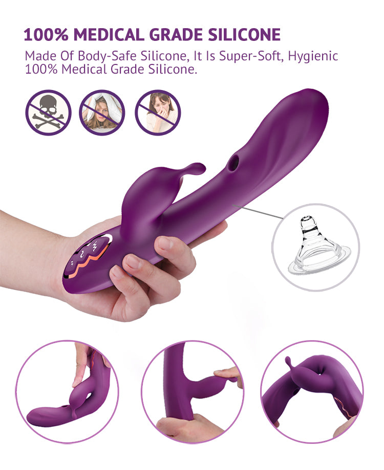 G Spot Alpha Rabbit Vibrator Purple - Health Buddies