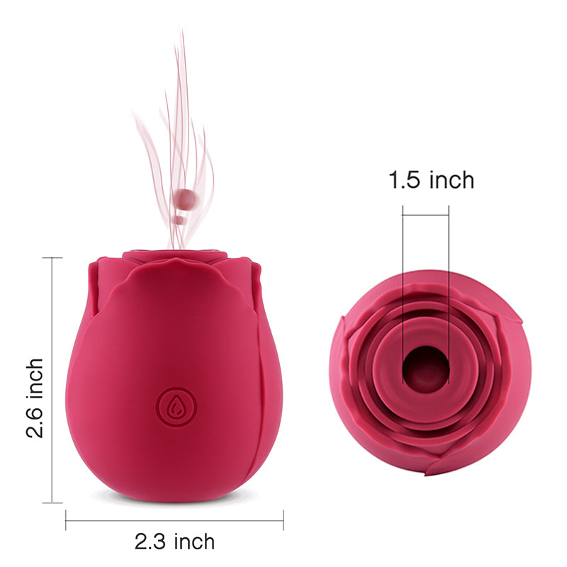 Portable Rose Clit Sucker | Rose Vibrator Red - Health Buddies